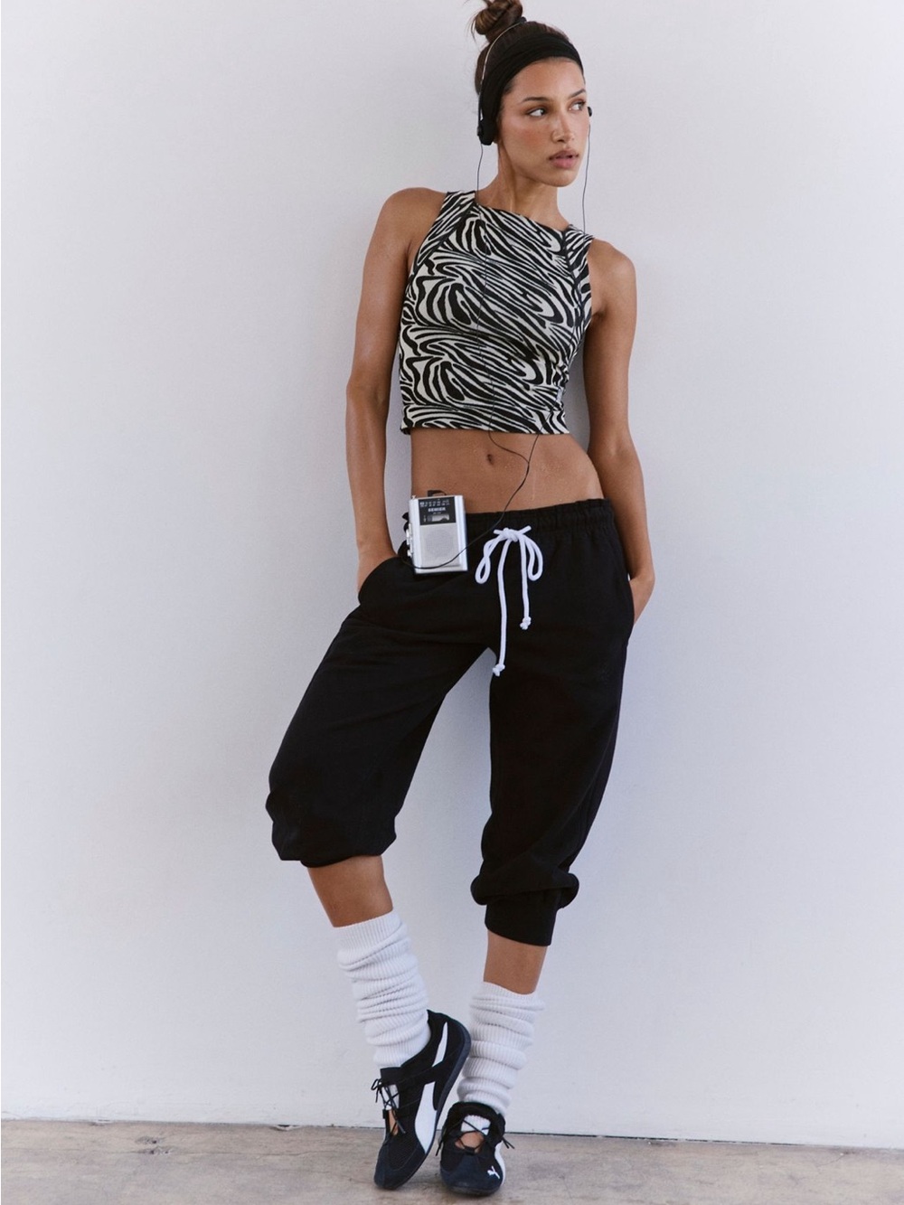 FP Movement by Free People Flutter Black Crop Joggers